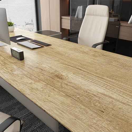 LaCheery Light Brown Wood Contact Paper Maple Wood Grain Contact Paper Peel and Stick Wallpaper Self Adhesive Thick Woodgrain Vinyl Wrap for Cabinets Countertops Counter Top Covers Waterproof 15.8x80