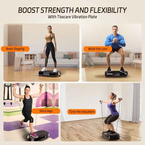 Vibration Plate Exercise Machine: TISSCARE Vibrating Plates for Weight Loss and Lymphatic Drainage, 400lbs Shake Plate Whole Body Workout Platform for Home Fitness Fat Burner Gifts for Women Men