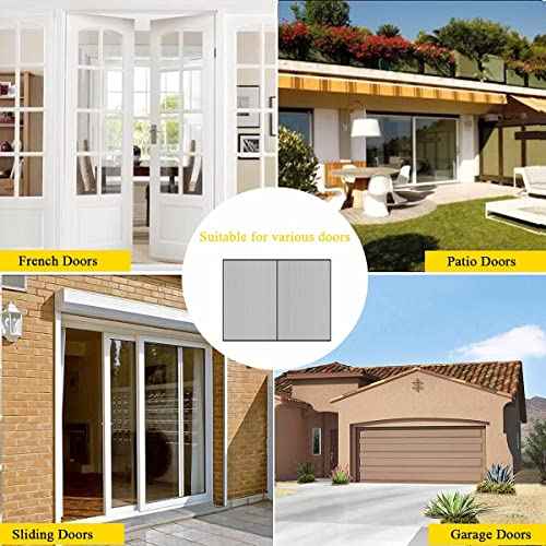 LIAMST Garage Door Screen for 8x8FT, 1 Car Garage Doors- Reinforced Fiberglass Door Screen,Stronger High Energy Magnets £¬ Magnetic Screen Door