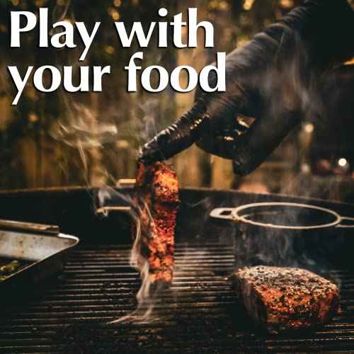 Grilling Glove Kit ? 2 Heat Resistant Liners ? 30 Black Nitrile Gloves ? Disposable BBQ Gloves with Washable Heat-Resistant Liners ? Replaceable Cover Oven Mitt for Barbecue and Smoking Meat