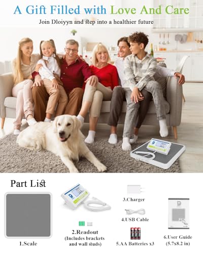 Medical Scale for Body Weight with Digital Display, 660 lb Limit, High Accuracy Medical Grade Floor Scale, Heavy Duty, kg/oz/lb Settings, AC Adapter & Battery Included, Portable Home & Physician Scale