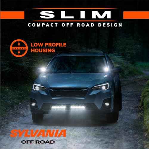 SYLVANIA - Slim 3 Inch Round LED Light Pod - Lifetime Limited Warranty - Spotlight 950 Raw Lumens - Off Road Driving Work Light - for Truck, Car, Boat, ATV, UTV, SUV, 4x4 (2 PC)