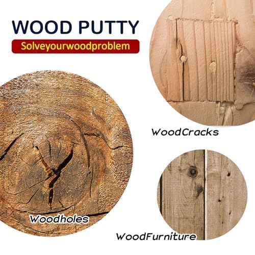 Wood Filler & Wood Putty Kit, 9.87oz(280g) Natual - Quick & Easy Furniture Repair for Cracks, Holes & Imperfections - Durable, Smooth, and Stainable