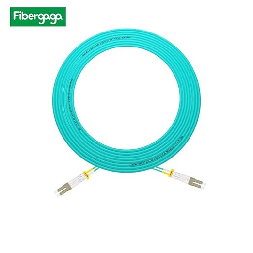 Fibergaga 5M(16ft) OM3 LC to LC Fiber Patch Cable,10GB/40GB Multimode Duplex 50/125µm 2.0mm Fiber Optic Jumper Cords Length Option: 0.5M(1.6ft)-100M(328ft)
