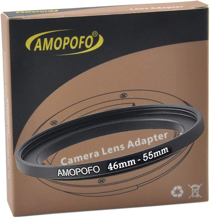 46mm Lens to 55mm Camera Filter Ring Compatible with for All Brands 46mm Lens and 55mm UV,ND,CPL Camera Filter Accessories