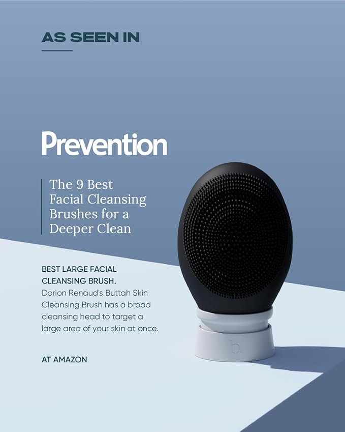 Buttah Skin by Dorion Renaud Buttah Vibe Cleansing Brush with Stand â New & Improved Technology for Deep Cleansing & Gentle Exfoliation - Sonic Pulsating Face Brush - 2-Speed for Men & Women