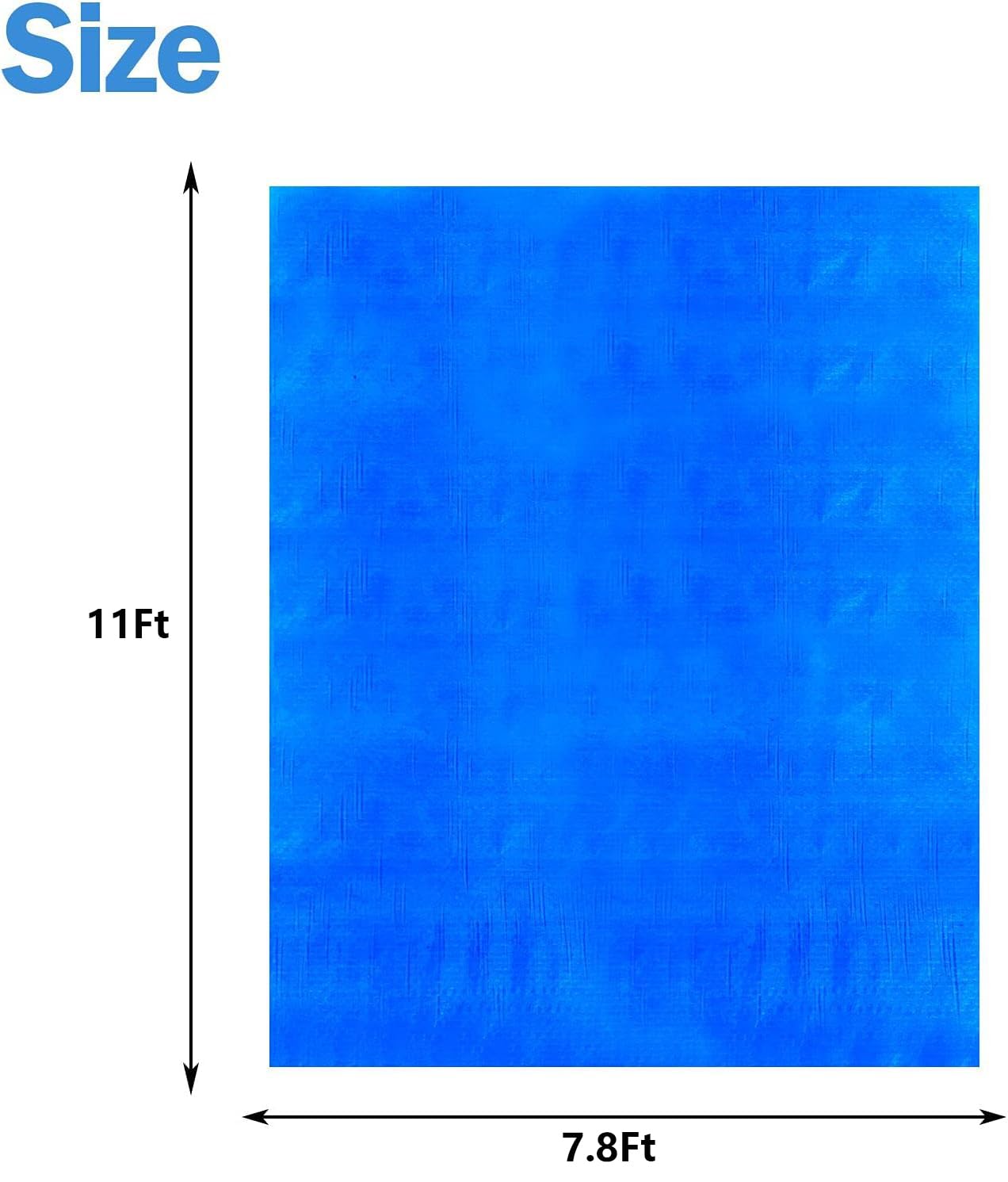 codree 11 x 7.8 Ft Swimming Pool Ground Cloths- Rectangular Waterproof PE Swimming Pool Liner Pad for Protect Above Ground Pool Prevents Punctures Pool Tarp