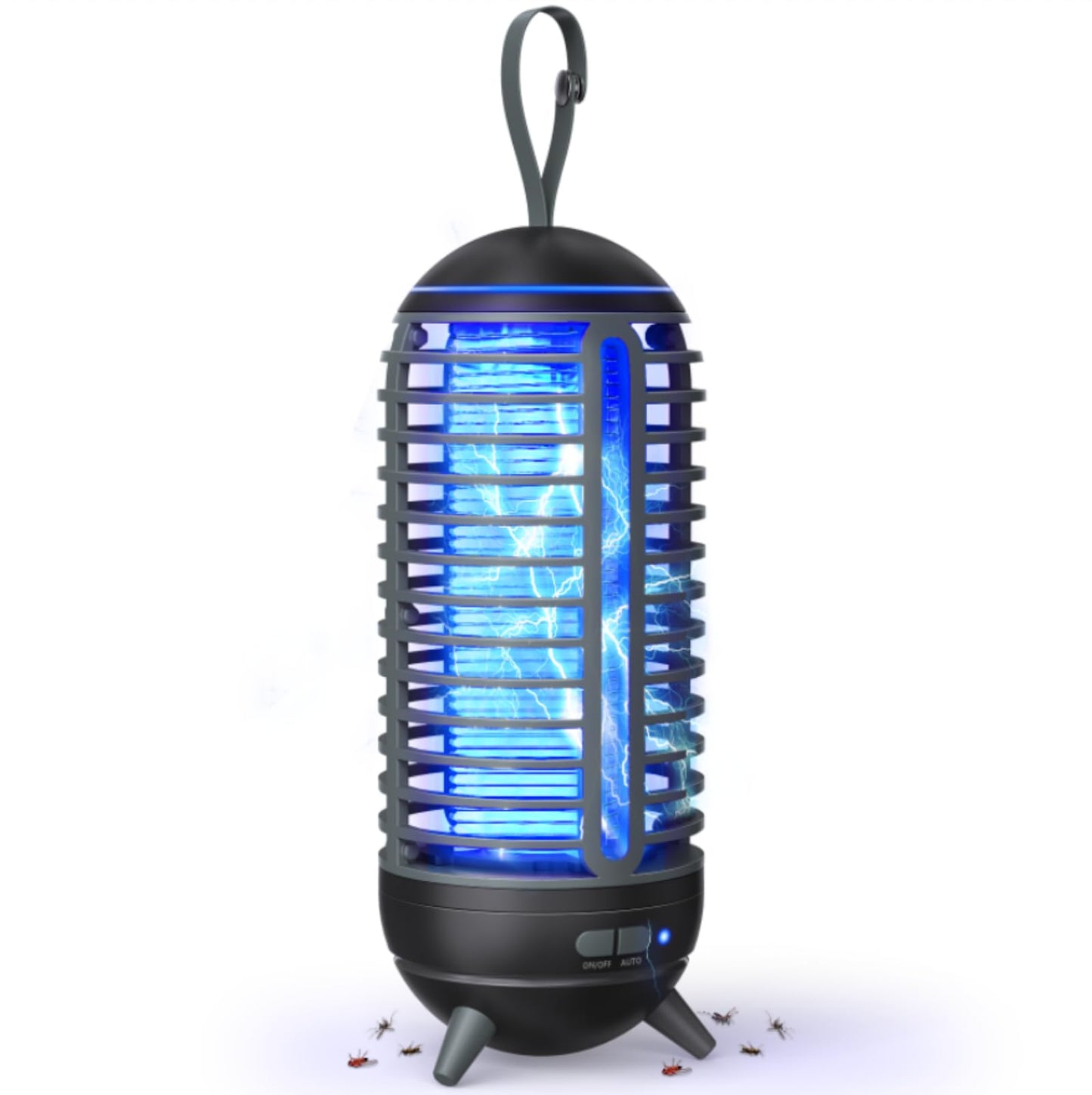 Cordless Bug Zapper Outdoor Rechargeable 2 in 1 Wireless Mosquito Killer Lamp 2500mAh Bug Zapper Electric Trap Ideal Fly Zapper Indoor for Patio, Home, Backyard, Yard, Garden, Campsite (Black)