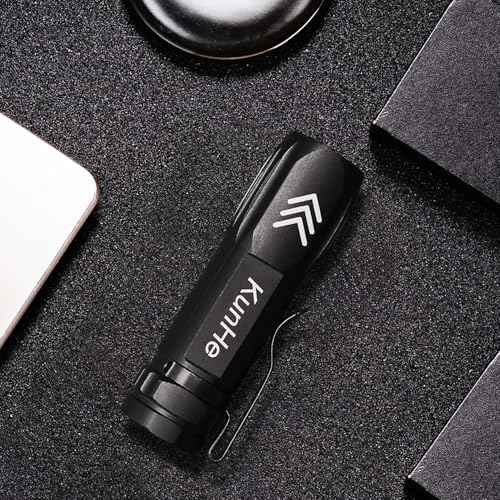 KunHe 10 Pack Small Rechargeable Flashlights Bulk USB-C Mini High Lumen Flashlight Clip-on Portable Pocket Flash Light for EDC Emergency Home Use Stocking Stuffers