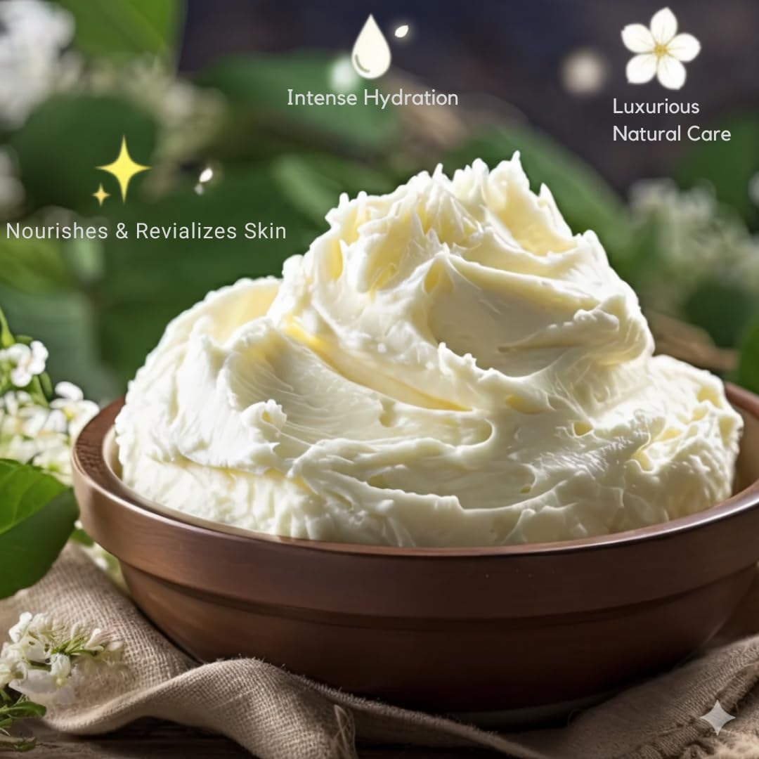 Yajna Organic Raw Mango Butter 100% Pure,Natural & Unrefined| Skin Moisturizer For Face, Body & Hair| 1 LBS/450 GM Ivory/White Grade A | DIY Creams, Balms, Lotions, Soaps| Softens Dry & Tough Skin