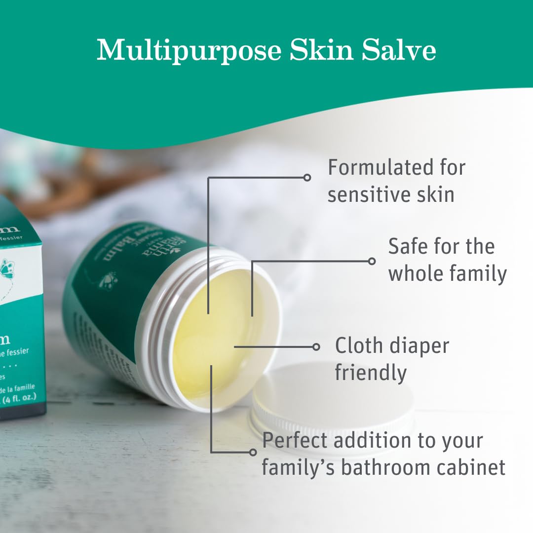 Earth Mama Organic Diaper Balm 2-Ounce | Diaper Cream for Baby | EWG Verified, Petroleum & Artificial Fragrance-Free with Calendula for Sensitive Skin (3-Pack)