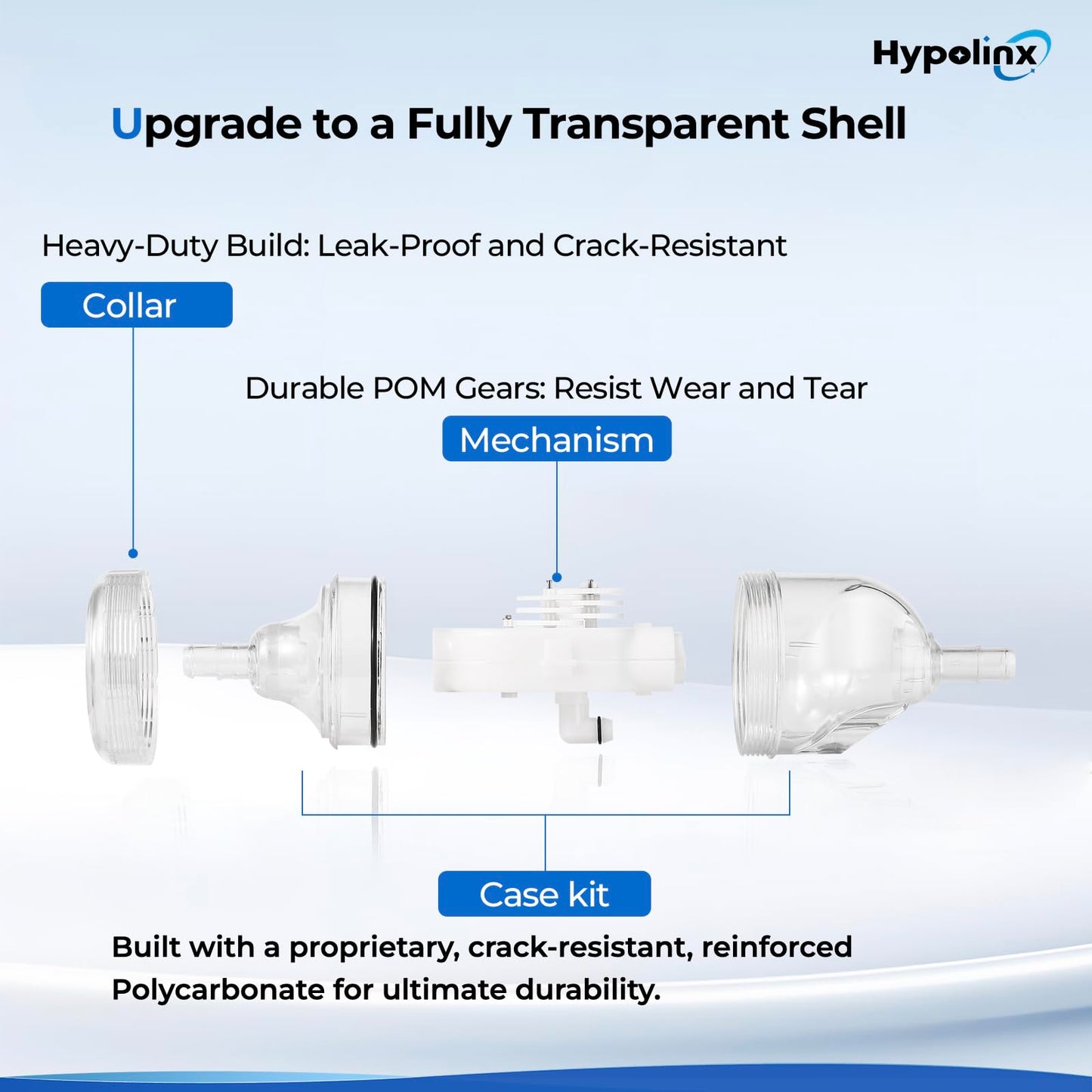 Hypolinx Upgraded Polaris Backup Valve Replacement G52 for Polaris Pool Cleaner 280, 180, 380, 480 โ Transparent Case for Easy Inspection, High-Strength Gears, Crack-Resistant Durable Kit