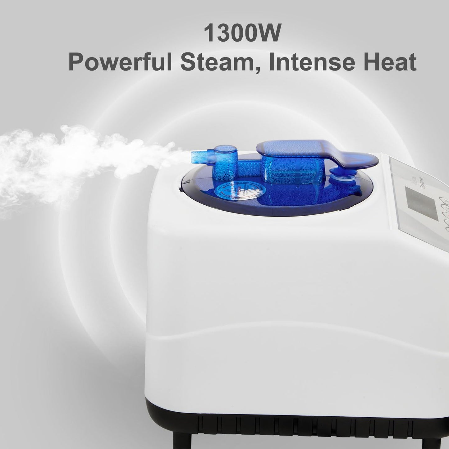 RRGFB Sauna Steamer Machine for Home, 1300W 1.8qt Steam Generator, Portable Steamer Pot with Remote Control, Oil Diffuser, 5-60 min Timer, 9 Levels, Heat up to 140°F