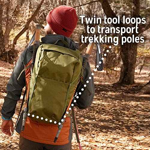 Kelty Asher Day Hiking Pack, 18-85 Liter Capacity, Men¡¯s and Women¡¯s Hiking, Backpacking, Travel Pack, Hydration Compatible, Internal Frame 2023 Model (24L Beluga)
