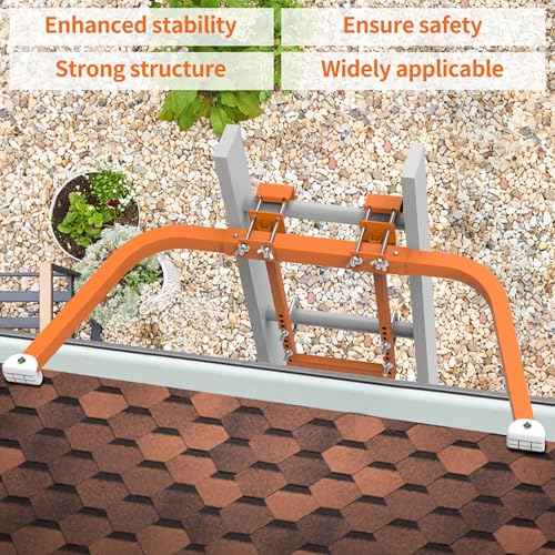 Ladder Stabilizer,Extended Ladder Stabilizer Accessory for Roof Gutter£¦Wall,Ladder Stand-Off 450 lbs Heavy Duty Steel Wing Span/Wall Ladder Standoff with Non-Slip Rubber Bottom Pad