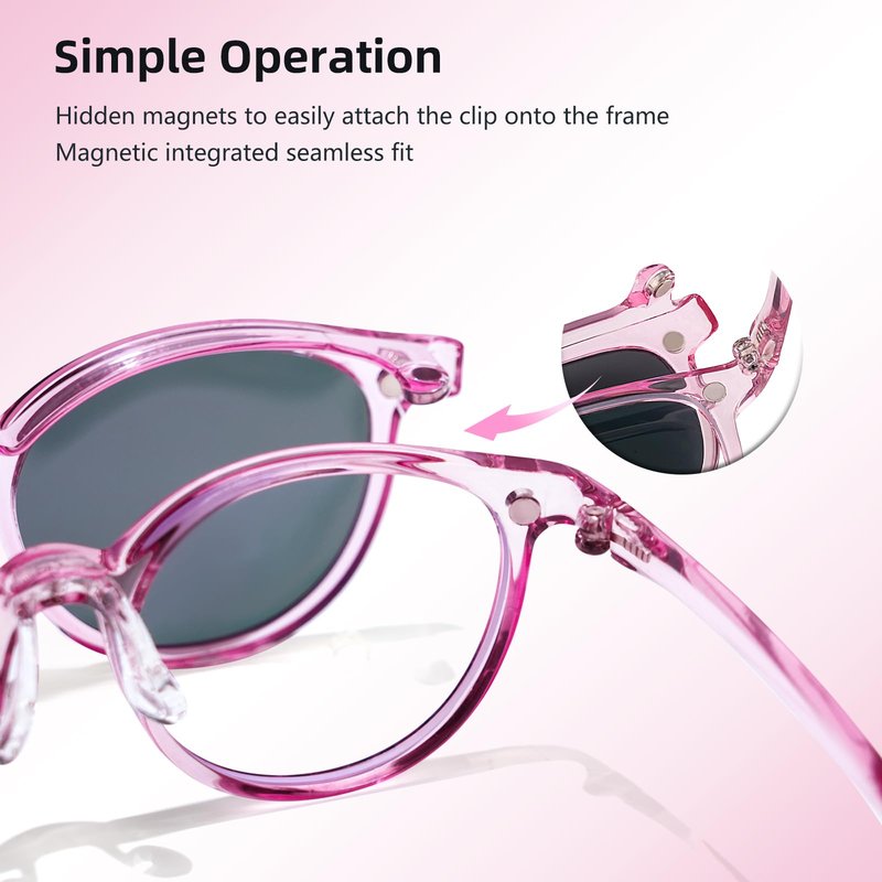 EYEBUDDY Kids Sunglasses for Boys Girls, Toddler Polarized Sunglasses for Age 3-12, Clip-on UV Protection Children Sun Glasses