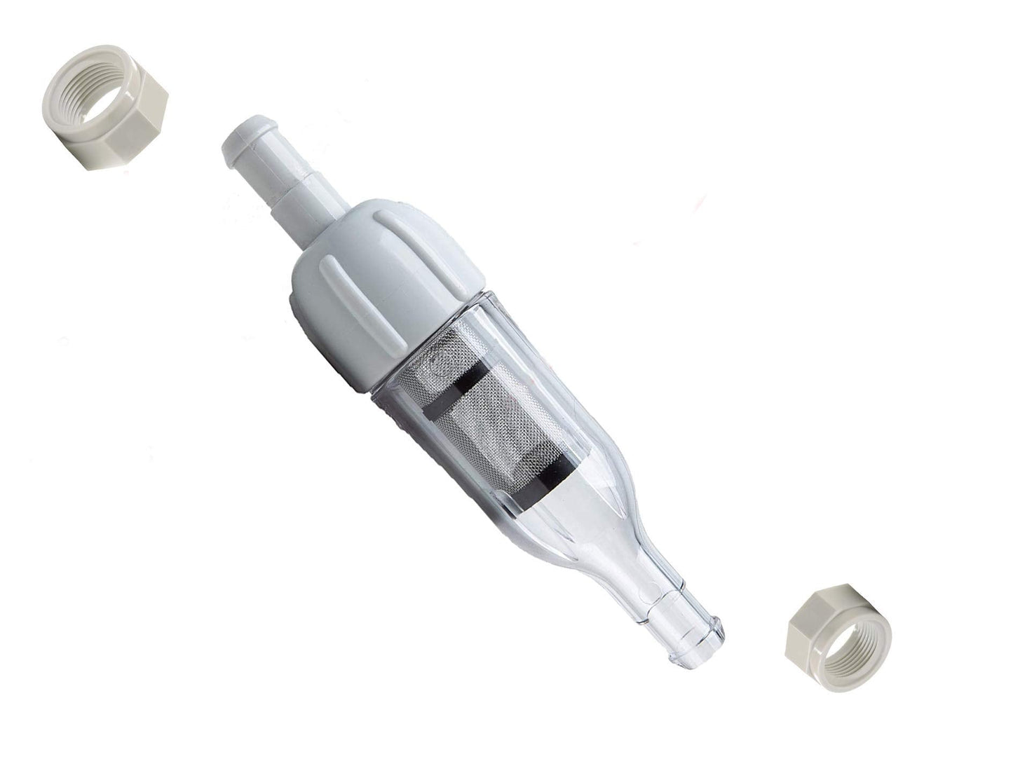 MAKHOON Pool Cleaner Assembly 48-080 with 2 Feed Hose Nuts D15 Replacement Compatible with Polaris Zodiac 48-080 in-Line Filter and Replace Universal Wall Fitting (UWF) Filter Screen 6-504-00 (1)