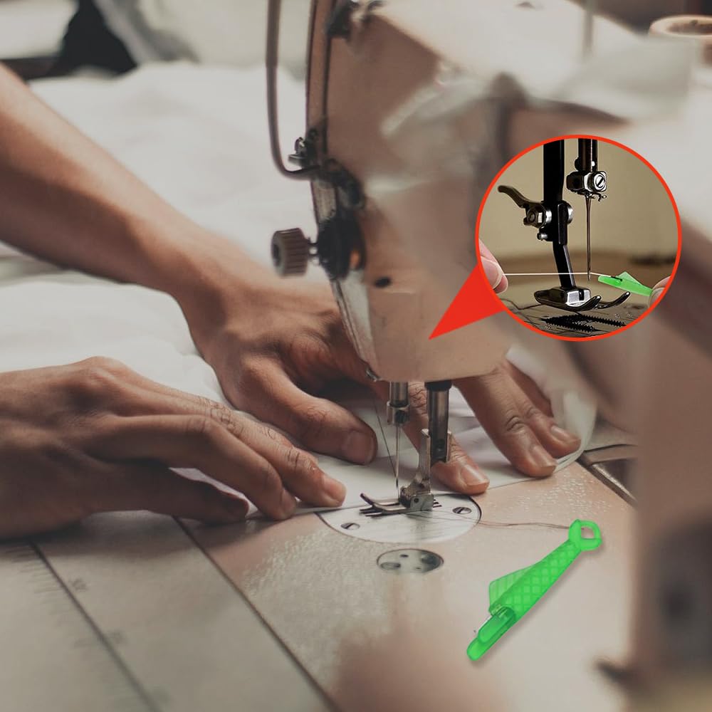 Automatic Sewing Needle Threader, Fish Type Quick Needle Threaders for Hand Sewing, Sewing Machine Needle Threader Tools, Sewing Supplies - Designed for Sewing Lovers Alike (green-3pcs)
