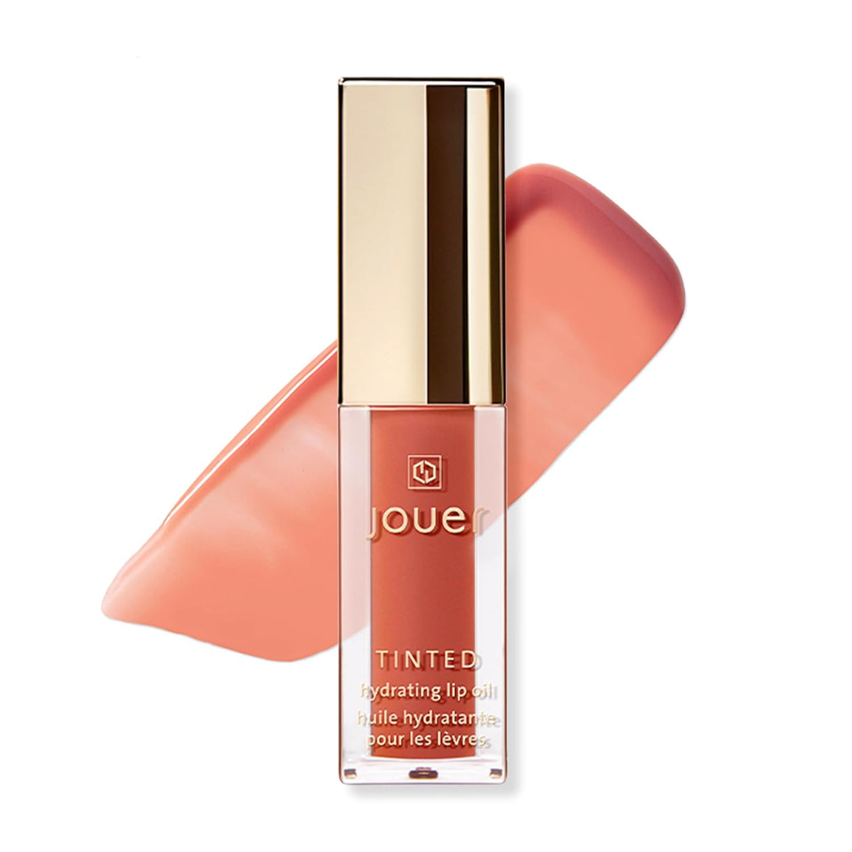 Jouer Essential Tinted Hydrating Lip Oil Gloss â Moisturizing Dry Lip Treatment Serum - Fragrance Free Tinted Lip Oil - Jojoba Seed Oil and Apricot Oil Formula