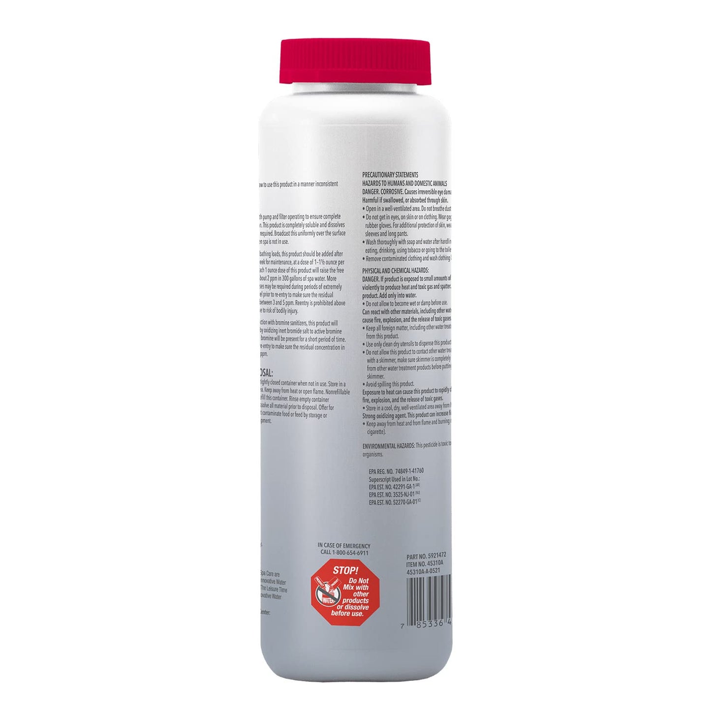 Leisure Time 45310A Spa Replenish Shock Oxidizer for Spas and Hot Tubs, 2 Pounds