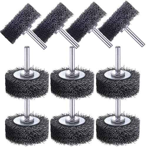 10 Pack Wire Wheel Brush Wire Wheel Brush for Drill Attachment, Rocaris 2 Inch Heavy Duty Wire Brushes Removal Paint Rust & Corrosion, 0.0118" Carbon Steel Wire, 1/4in Shank, 20000RPM