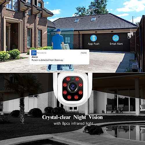 OOSSXX (2-Way Audio & PTZ Camera) 5MP Extend Wireless PTZ Camera WiFi Security System Pan, 24/7 Auto Tracking for Outdoor Indoor,Night Vision,2-Way Audio Surveillance DVR Set