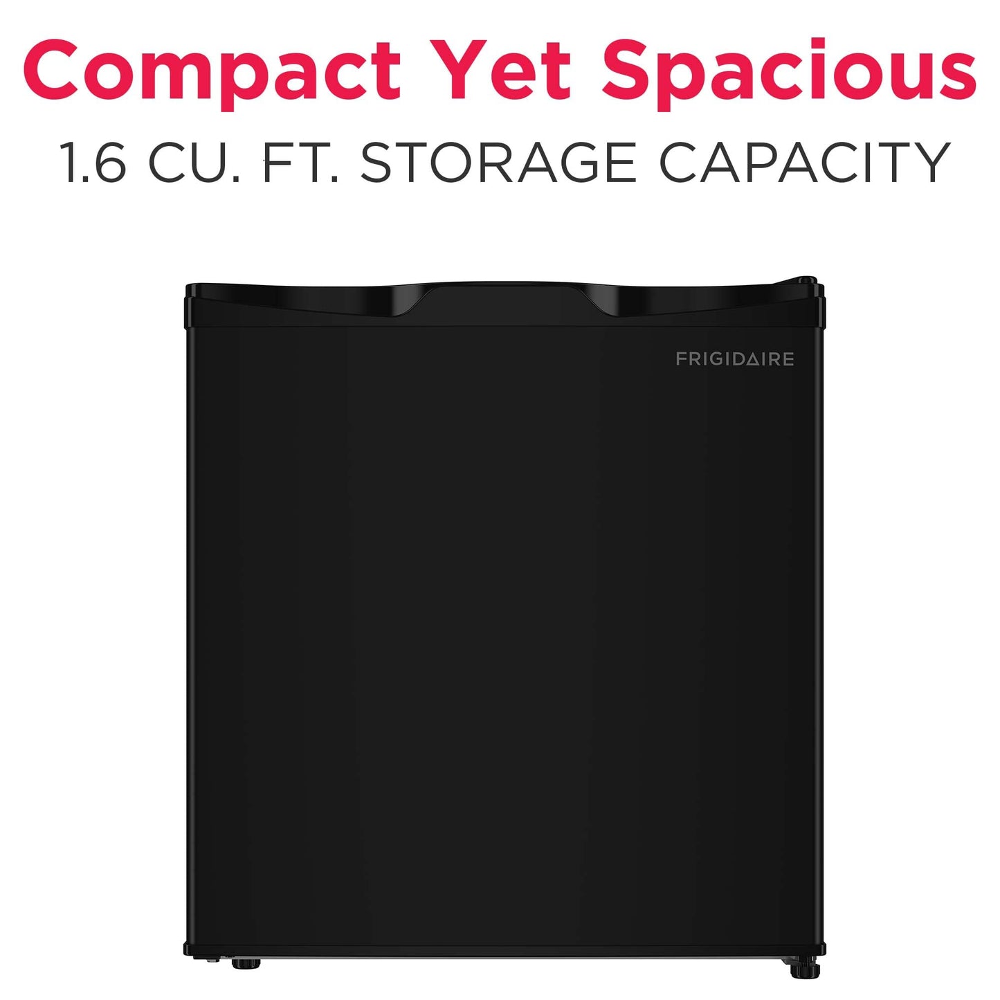 Frigidaire EFR115 Mini Refrigerator - Energy Saving - CFC Free - Slide Out Shelves - Ideal for for Dorm, Office, RV, Garage, Apartment - 1.6 Cubic Feet, Black