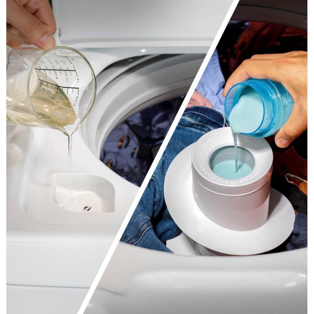 GE GTW485ASWWB 27 Inch Top Load Washer with 4.5 cu ft Capacity, Stainless Steel basket