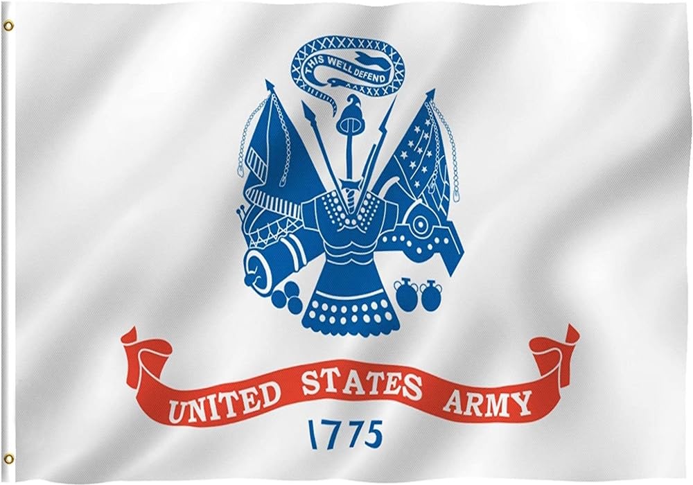 Grace Alley US Army Flag, 3x5 ft Officially Licensed, Made in USA Military Flag. Strong, Long Lasting, and Durable with Brass Grommets
