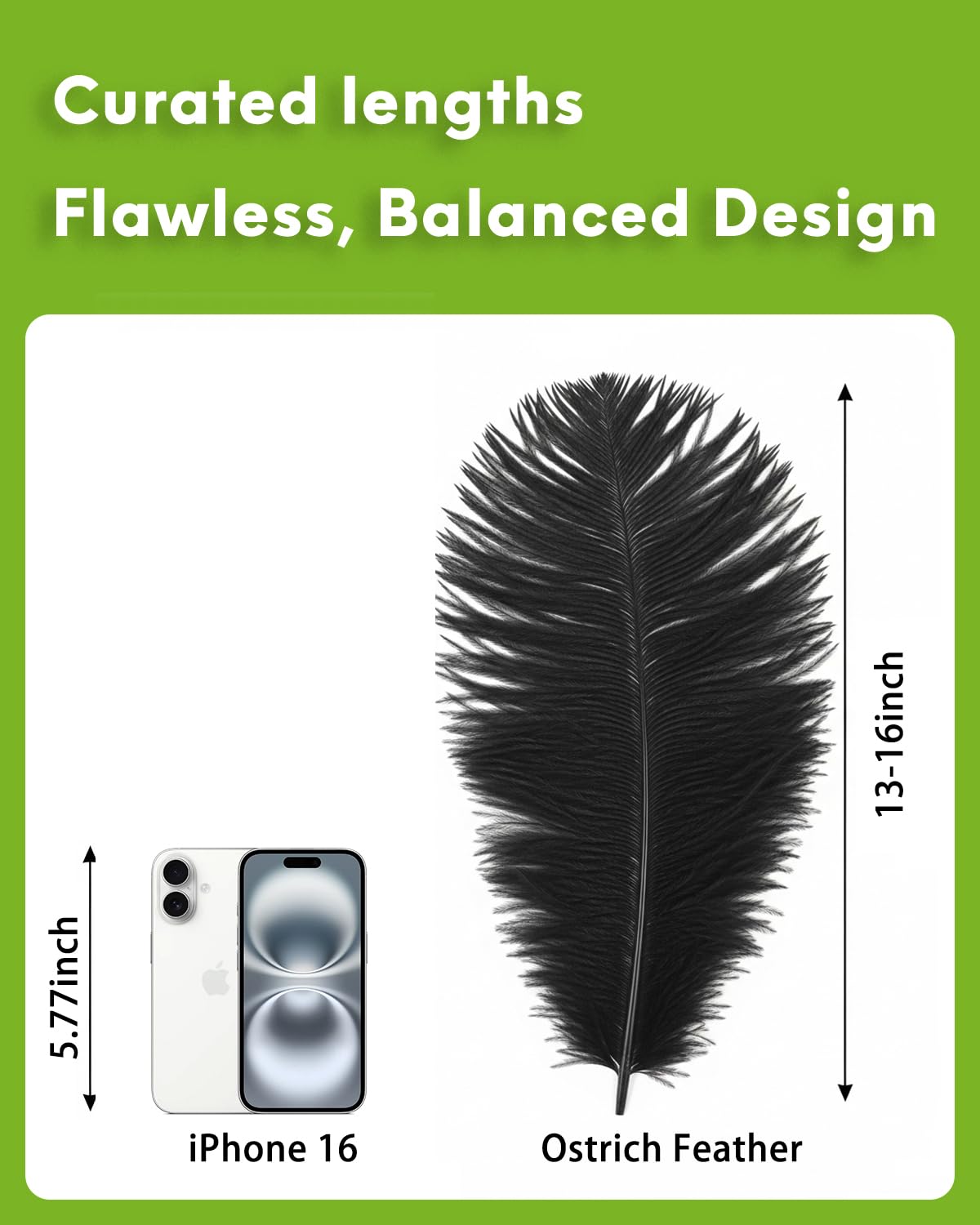 NEWONG 30pcs Black Ostrich Feathers Natural Bulk 13-16in(33-40cm) Vase Craft Wedding Home Party Centerpieces Christmas Day Decoration