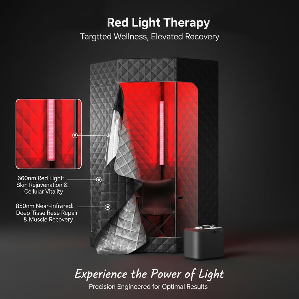 Lucear Red Light for Sauna 660nm and 850nm Infrared Therapy Panel for Portable Sauna Accessories