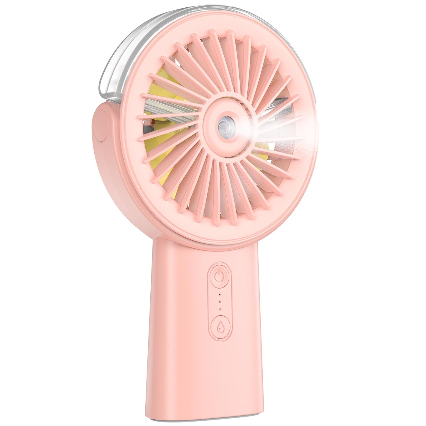 Otlonpe Handheld Misting Fan Portable, Small Personal Hand Held Rechargeable Mist Fan Water Spray, 4000mAh Battery Operated Hand Mister Fans 3-Speed, 4-15 Hrs Runtime for Travel Home Office Outdoor