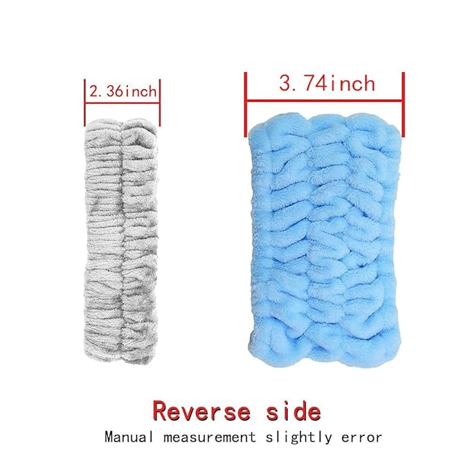 Chloven 7 Pcs Microfiber Bowtie Oversized Headbands Facial Makeup Headband Large Cosmetic Bowknot Hairlace Adjustable Elastic HairBand for Girls Women(Wide + Narrow style)