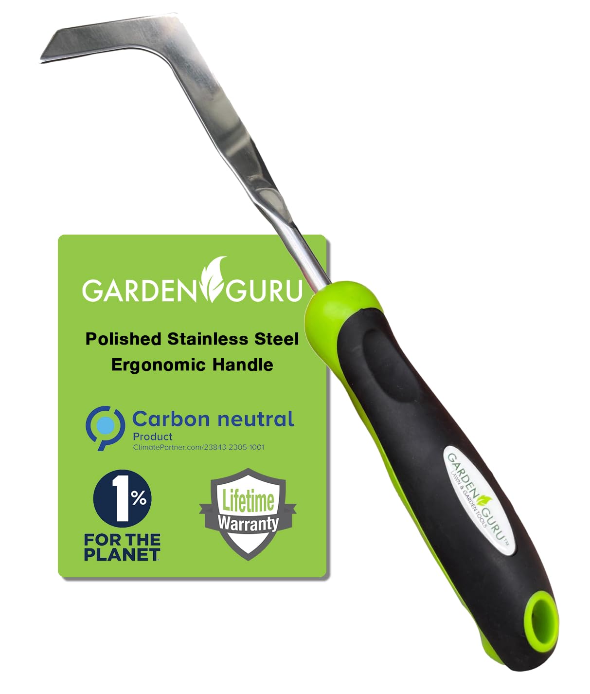 Garden Guru Patio Crack Weeder Tool with Ergonomic Handle â Stainless Steel Weed Puller for Patio Sidewalk Driveway Cracks | Rust Resistant