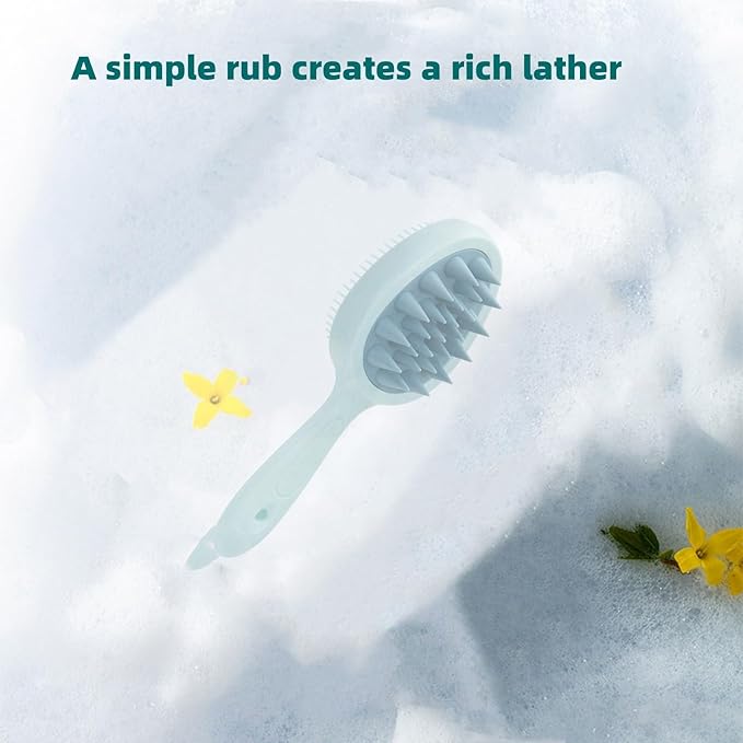 Hair Brush,Double-Sided Silicone Comb Brush for Wet & Dry Hair, Eliminates Knots & Reduces Breakage for All Hair Types, Large Combs for Head Massage and Relaxation,Blue