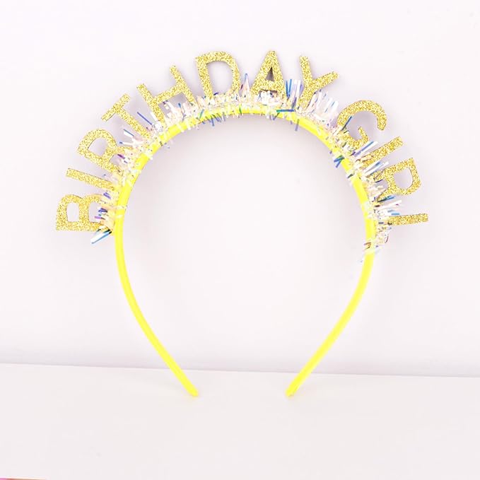 CIEHER Gold Birthday Girl Headband Birthday Crown for Women Girls
