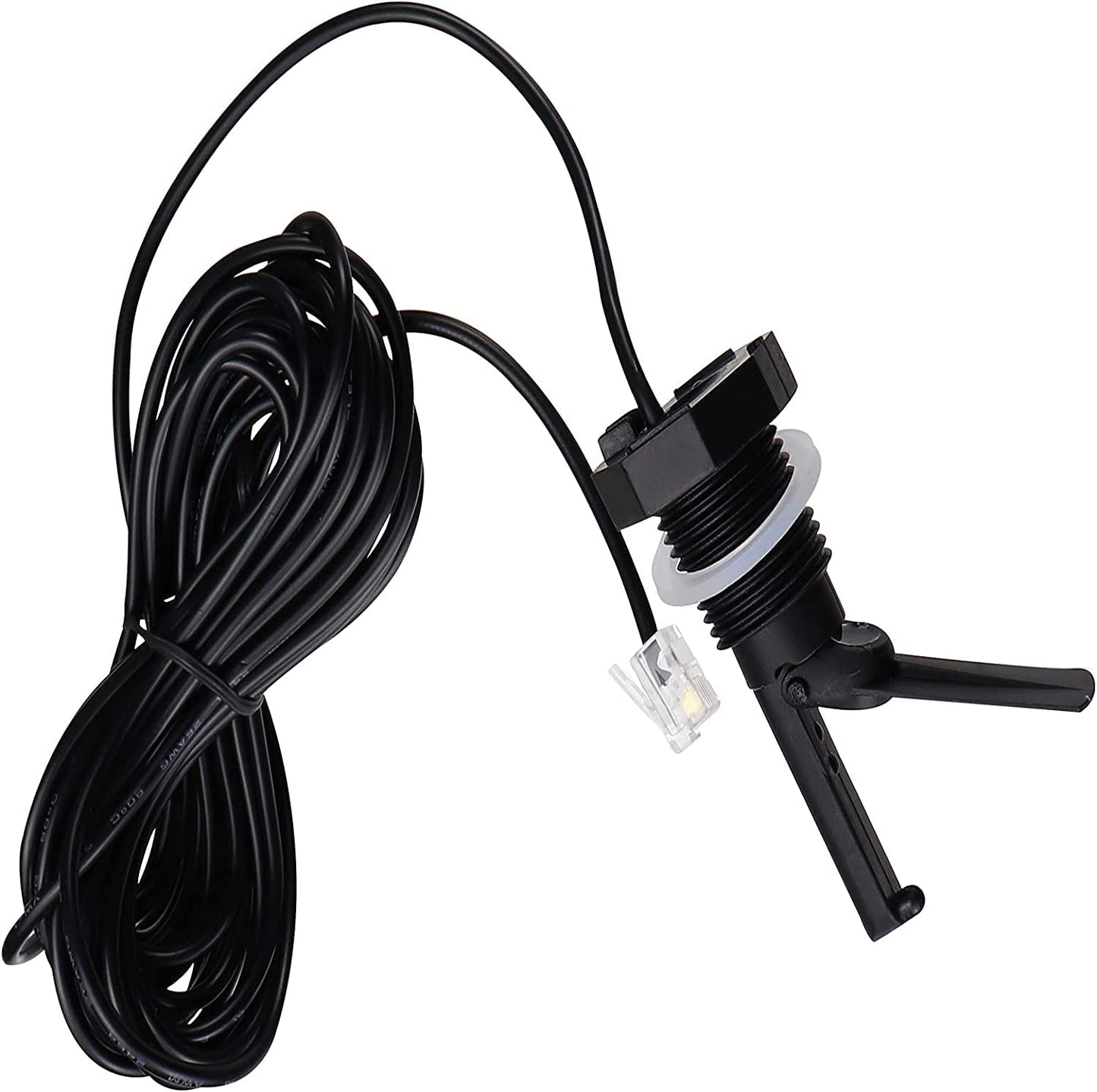Flow Switch Assembly GLX-FLO-RP for Hayward Goldline Aquarite Salt Systems, Pool Flow Sensor Suitable for Hayward Salt Cell and Salt Chlorine Generator System, with 15-Foot Cable (Matte Black)