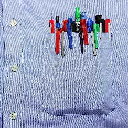 MUGE Racing Pocket Screwdriver Double End and Slotted Set Mechanical Magnetic Slotted Head with Clip, Mini Pocket Screwdrivers for Mechanics, Electricians (5Pcs, RED)