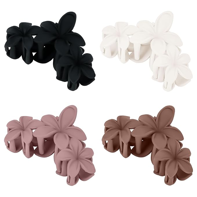 Ondder 4 Pcs Large Matte Non-Slip Claw Hair Clips for Thick Hair - Strong Hold Jaw Clips and Accessories for Women & Girls