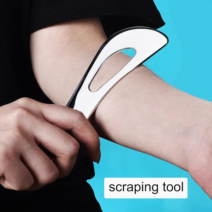 Stainless Steel Gua sha Scraping Massage Tool,IASTM Tool,Physical Therapy for Soft Tissue,Used for Back,Neck, Legs, Arms, Shoulder(S2)