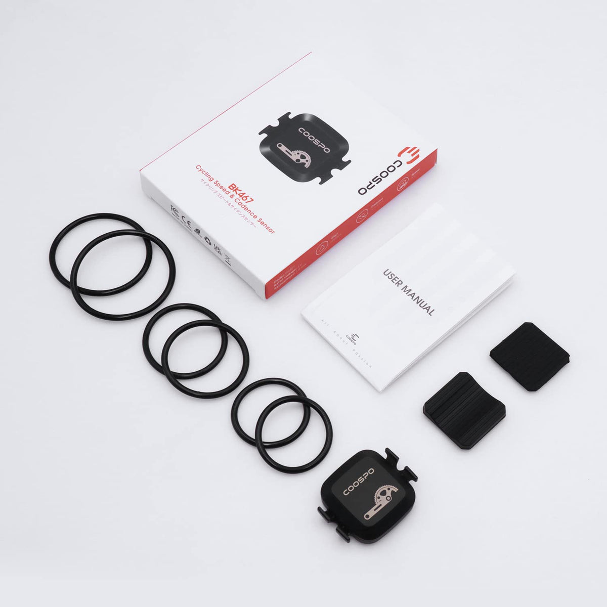 COOSPO Cadence and Speed Sensor, Wireless Bike Cadence Sensor for Bike Computer/Rouvy/Peloton/Wahoo