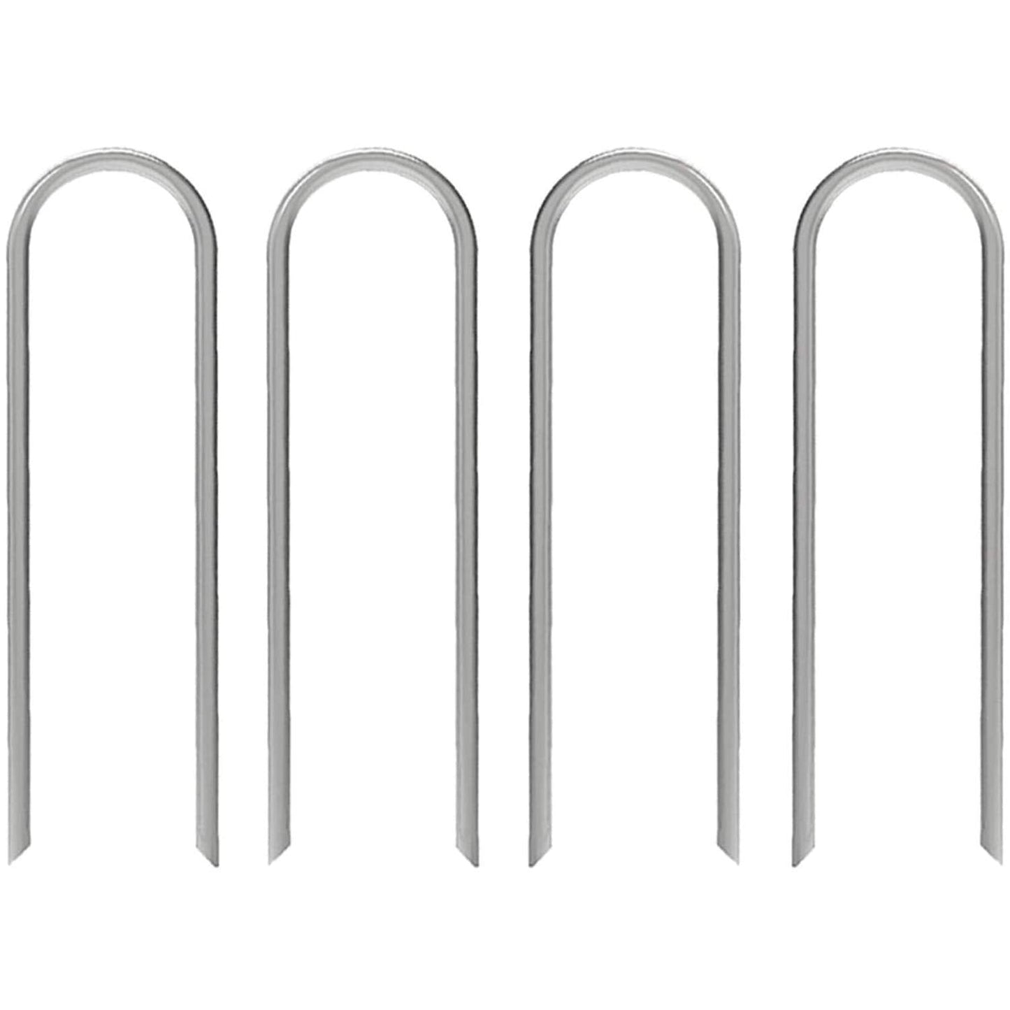 AAGUT Garden Stakes, Yard Landscape Staples Heavy Duty Galvanized 11-Gauge 6 Inch Lawn U Pins for Dog Fence,Tubing Drip Irrigation Hose, Chicken Wire, Weed Barrier Fabric 200 Pack