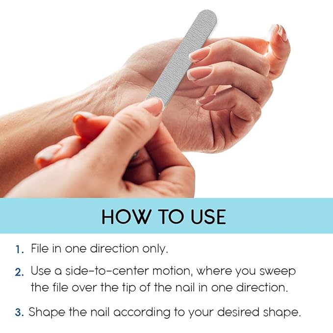 Flowery Disposable Nail File (180/400 Grit Cushion Silver)
