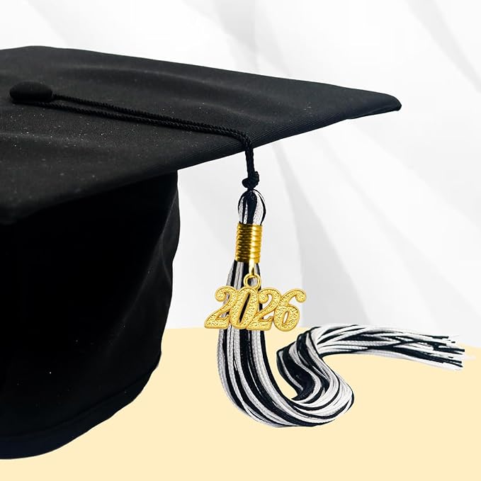 GraduationMall Single&Multiple Color Graduation Tassel with 2026 Year Charm 9"