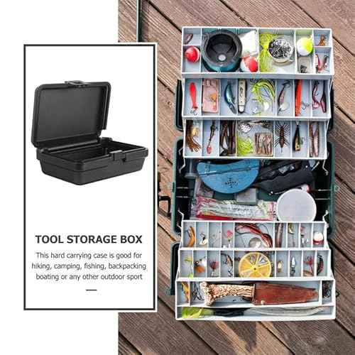 TEHAUX 2pcs Portable Tool Storage Box Compact Hard Carrying Case for Mechanics Tools Organizer Lightweight Design for Efficient Hardware Storage and Outdoor Tasks