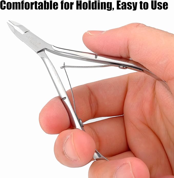 LePinko 4 Packs Upgraded Cuticle Trimmer kit, Sharp Dead Skin Clipper, Labor-saving Cuticula Remover for Fingernail Toenail, Manicure Pedicure Tool for Women Men, 5mm Jaw