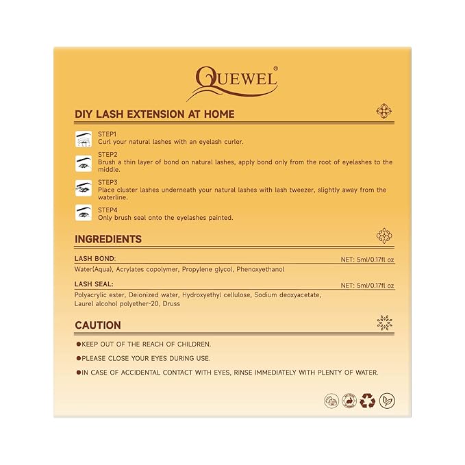 QUEWEL Lash Clusters Kit, 320Pcs 60D+80D Lash Cluster Eyelash Extensions Mix 12-18mm 3D Eyelash Clusters with Lash Bond and Seal and Lash Tweezers Easily Create 3D Lashes Clusters at Home(60+80D Kit)