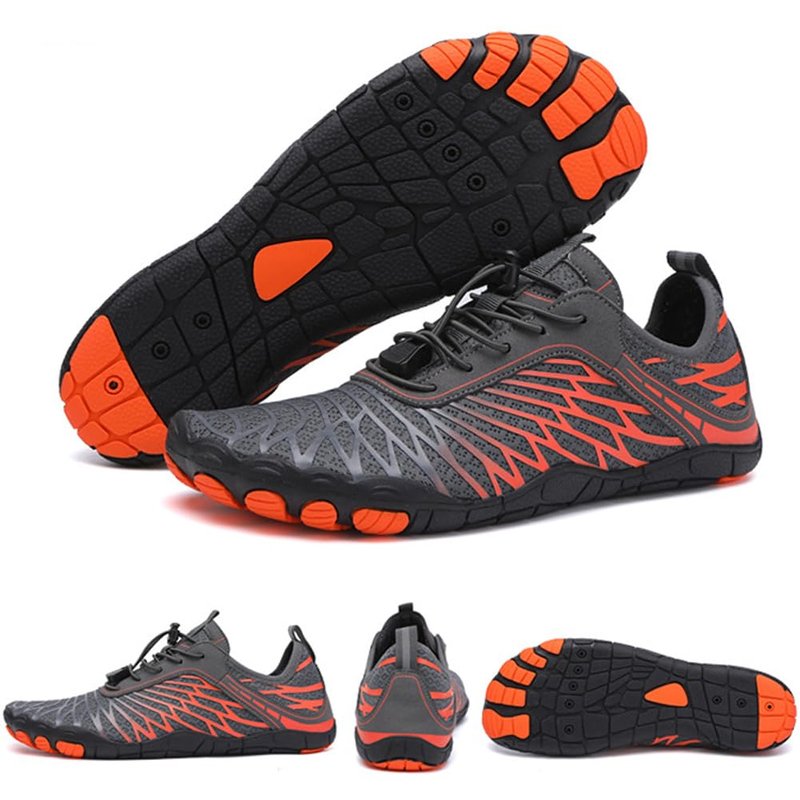 ELETON Barefoot Shoes Women Men Footwear, Wide Toe Box Hiking Zero Drop Non-Slip Quick-Dry River Boat Pool Beach Water Shoes, Lightweight Swimming Running Walking Sneakers Unisex Orange