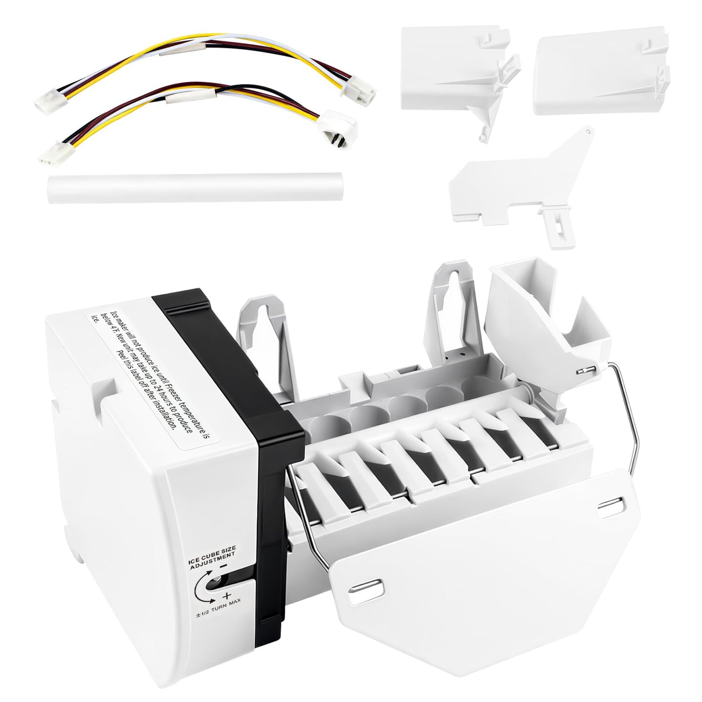 WR30X10093 WR30X10061 Ice Maker Kit, 160W 115V Automatic Ice Making, Compatible with GE, Hotpoint, Kenmore Refrigerators, Replaces WR30X10014, WR30X10012, 1399596 and More