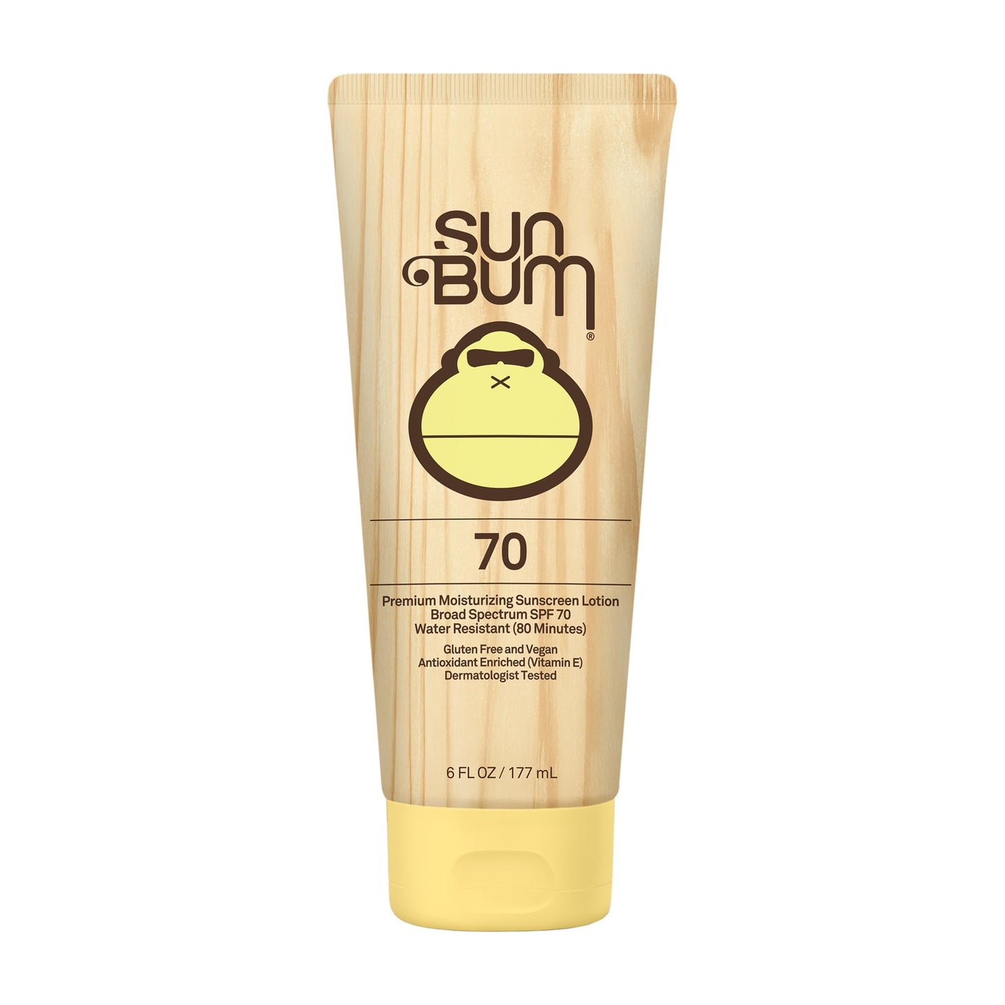 Sun Bum Original Moisturizing Sunscreen SPF 70 Lotion - Broad Spectrum UVA/UVB - Water Resistant & Non-Greasy Protection, Paraben Free, Gluten Free - SPF 70 - 6 oz. Bottle - 1 Count